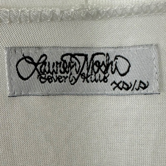 Lauren Moshi Orchid Heart Dolman Sleeve Tee in White Size XS / Small NEW NWT - Picture 11 of 13